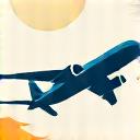 An icon of an airplane taking off.